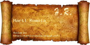 Hartl Romola névjegykártya